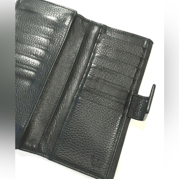 GUCCI CANVAS LEATHER LONG WALLET Vintage - Picture 7 of 11